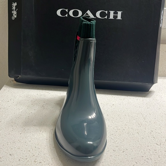 COACH RUBBER RAIN BOOTS | DARK JADE RAINBOOTIE WOMEN’S SIZE 7 - Picture 3 of 11
